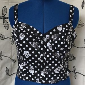Hot Topic - Skull crop top